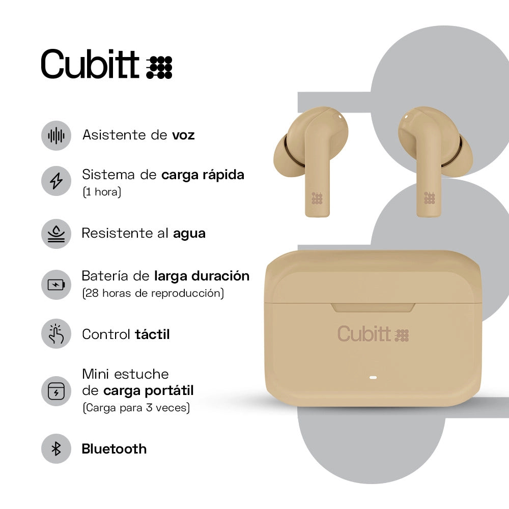 Audífonos Cubitt Wireless Earbuds Gen2 #color_toasted almond
