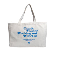Bolso Cubitt Tote Bag #color_'thank you' white & blue