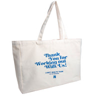 Bolso Cubitt Tote Bag #color_'thank you' white & blue